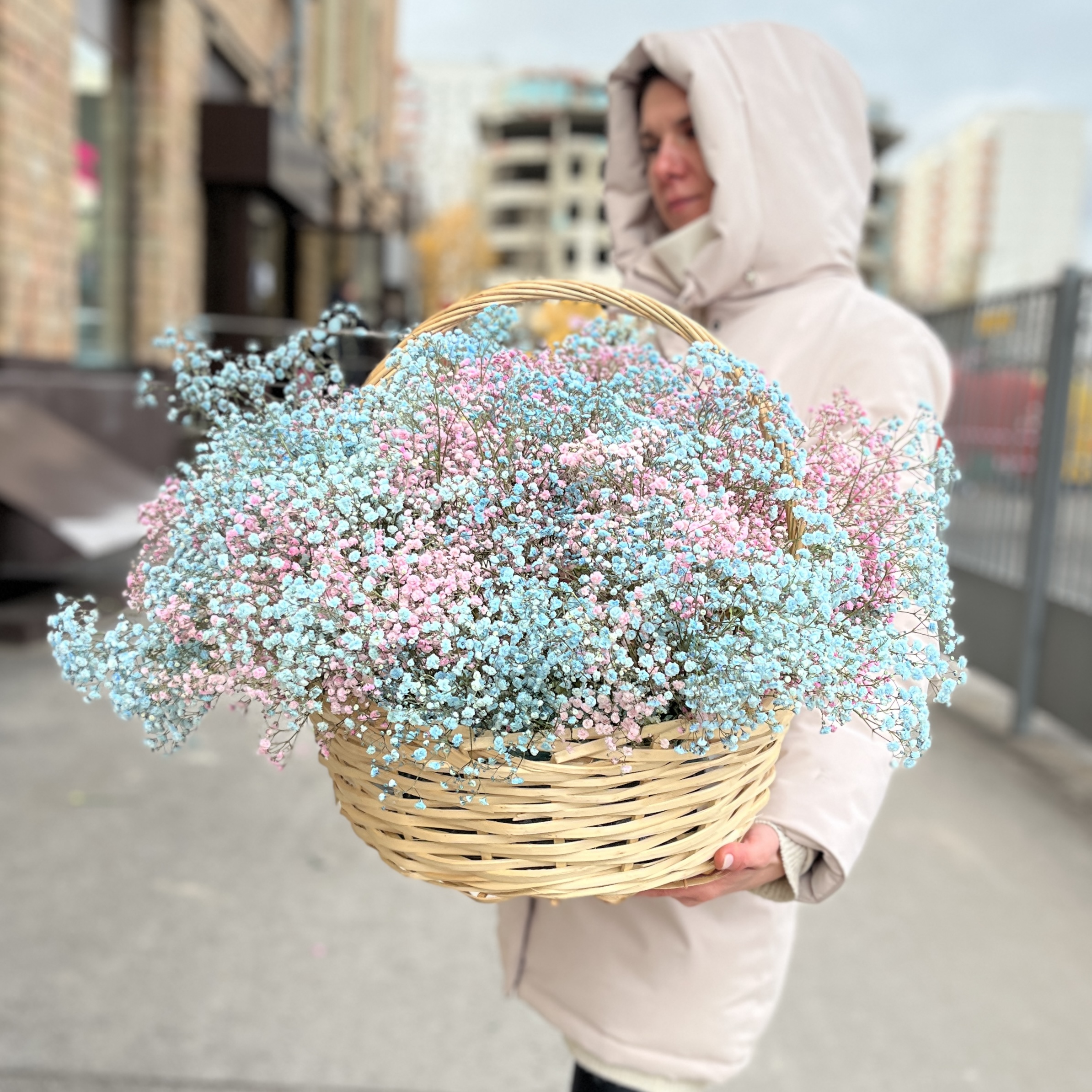 Корзина на Гендер Пати 25 гипсофил